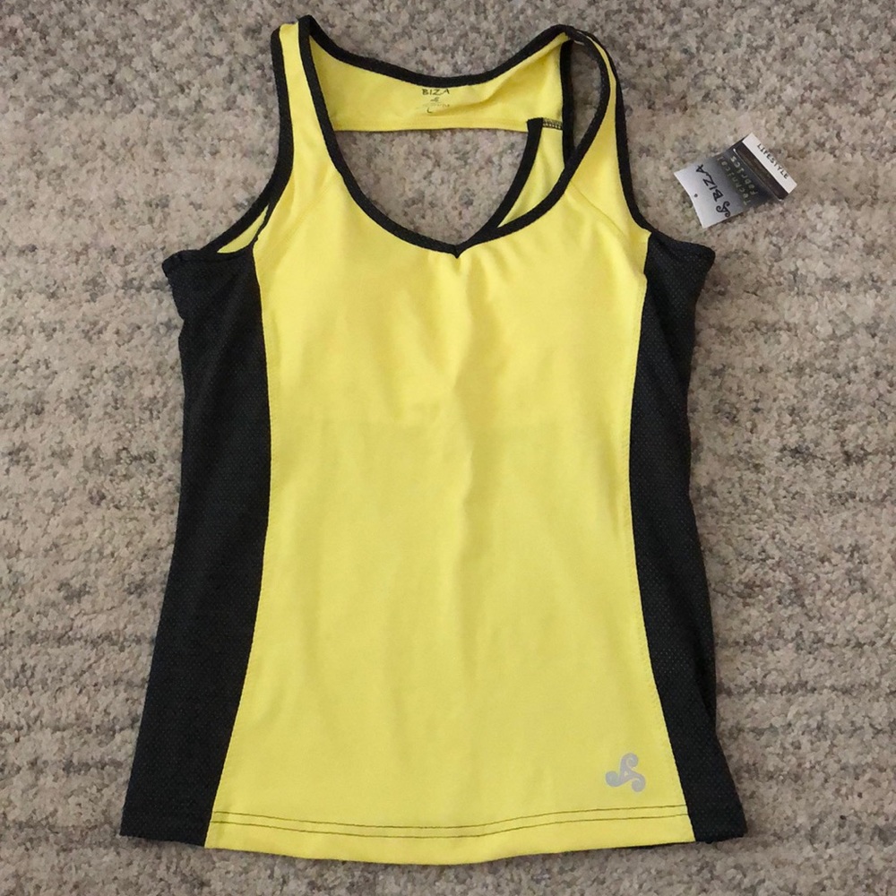 Biza athletic tank top w/shelf bra L